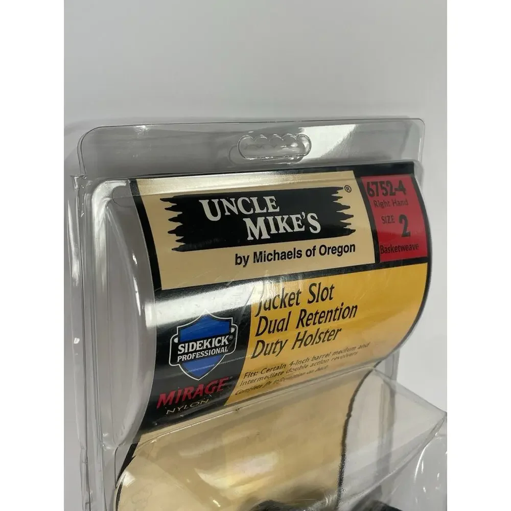 Uncle Mikes Jacket Slot Dual Retention Duty Holster 4in Barrel Revolvers 6752-4